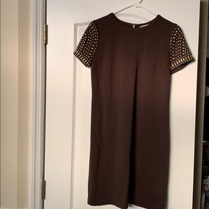 Michael Kors Brown Studded Sleeve Dress P/M